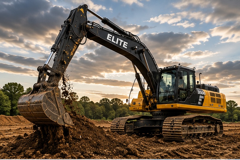 Excavator working on a site