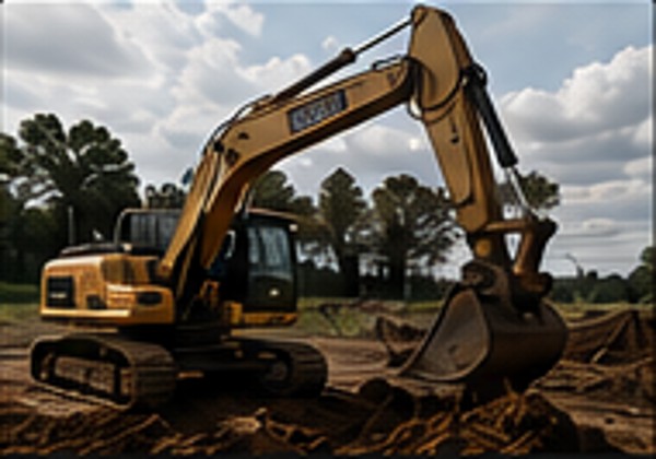 Excavator working on a site