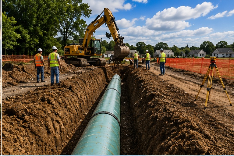 Utility pipe installation